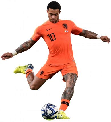 Soccer player memphis depay team sport football player, football transparent background png. Memphis Depay football render - 50166 - FootyRenders