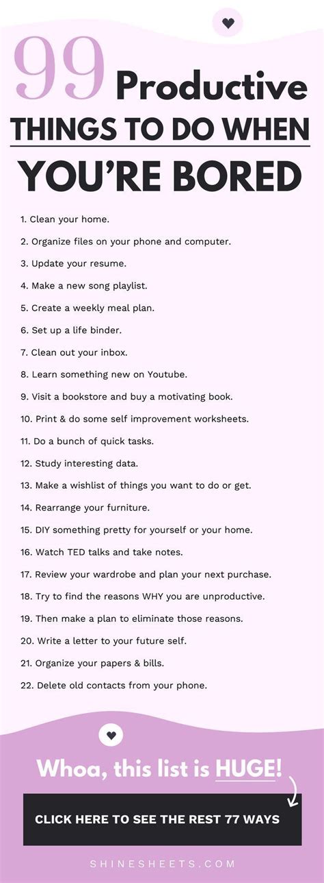 99 Productive Things To Do When Bored 15 Fun Ideas What To Do When