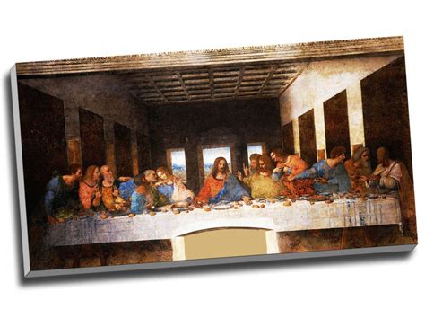 Leonardo Da Vinci The Last Supper Canvas Print Wall Art 30x16 A1 Ebay