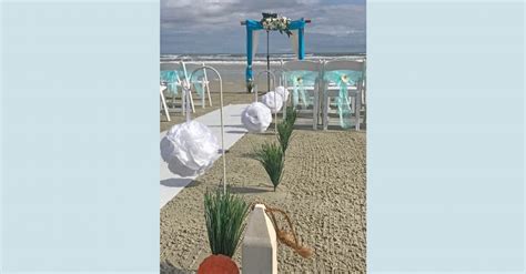 Aisle Way Shepherds Hooks With Kissing Balls Beach Area Wedding