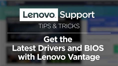 Get The Latest Drivers And Bios With Lenovo Vantage Youtube