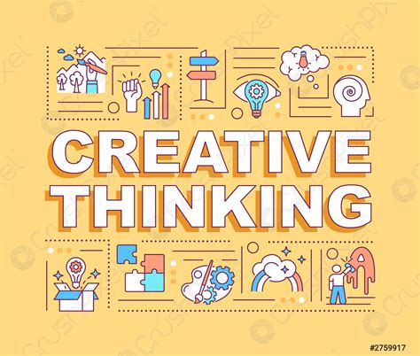 Creative Thinking Word Concepts Banner Stock Vector 2759917 Crushpixel