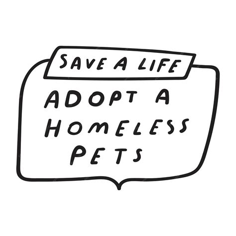 Premium Vector | Handwriting phrase save a life adopt homeless pet