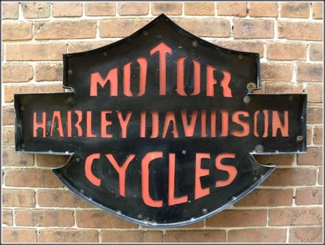 Vintage Harley Davidson Motorcycles 26x36 All Steel Hand Made Garage