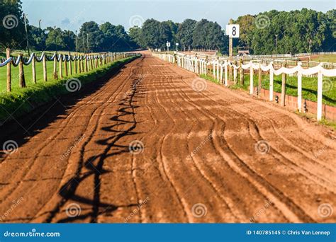 Horse Race Sand Training Track Landscape Stock Image Image Of Grass