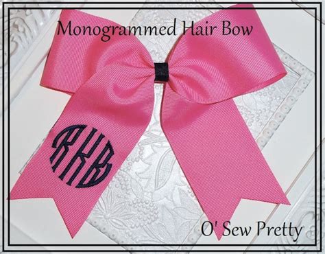 PERSONALIZED Hair Bows CHEER Bow With Monogrammed Initialed Etsy