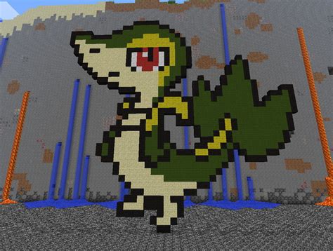 Download minecraft maps and projects shared by minecrafters! Huge snivy pixel art Minecraft Project