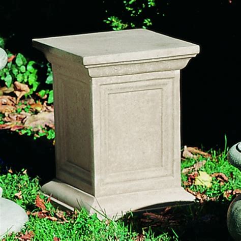 Campania International Square Cast Stone Pedestal For Urns And Statues