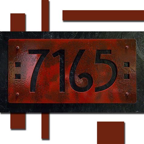 Custom Mission Style House Numbers In Aluminum Etsy Craftsman House