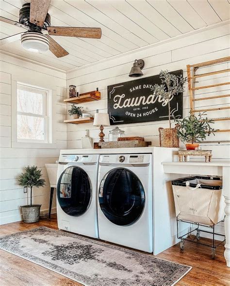 2020 Laundry Room Farmhouse Ideas And Hunter Fan