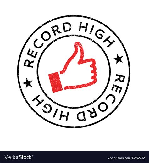 Record High Rubber Stamp Royalty Free Vector Image