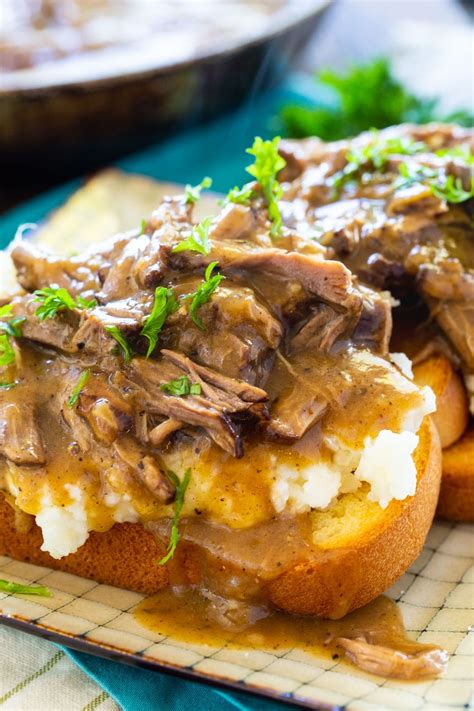 Stir fried shanghai noodles with ground pork and napa cabbage life made sweeter. Hot Beef Sandwiches with Mashed Potatoes and Gravy - Spicy ...