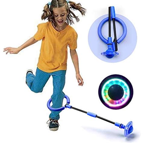 Foldable Ankle Skip Ball Colorful Light Flashing Jumping Ring Fitness