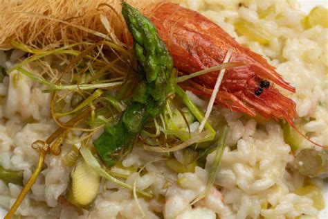 Asparagus Prawn And Crispy Leek Risotto I Love Fruit And Veg From Europe