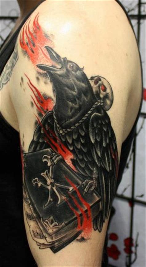 Arm Fantasy Raven Tattoo By Dirty Roses