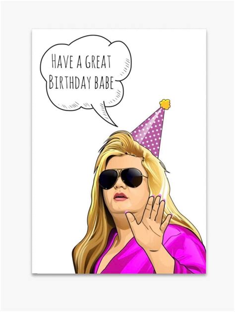 Paper And Party Supplies Paper Greeting Cards Babe Card Gemma Collins Happy Birthday Pe