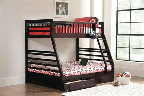 Ashton Twin Over Full 2 Drawer Bunk Bed Cappuccino Coaster