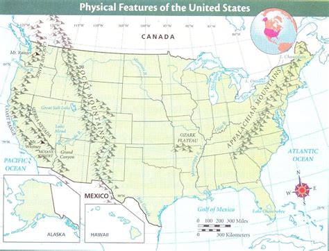 United States Map Mountains Map Vector