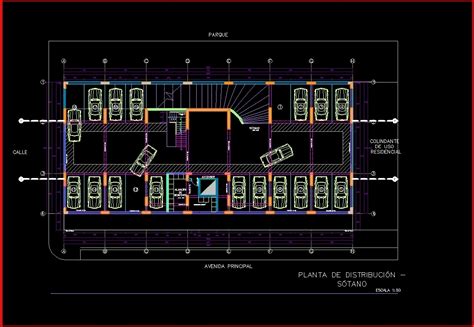 Basement Plans Parking DWG Plan For AutoCAD Designs CAD