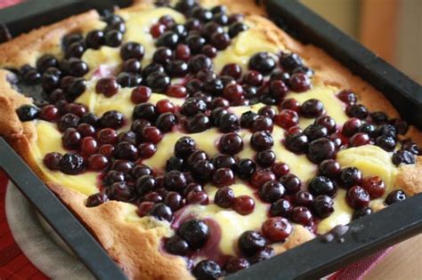 Heidelbeer -Pudding-Kuchen Rezept mit Bild