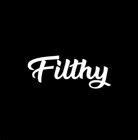 Filthy Sticker White Filthy Habits 4x4