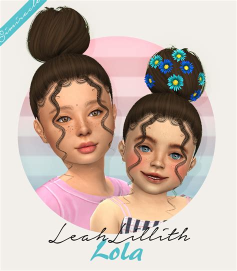 Simiracle Leahlillith`s Lola Hair Retextured Sims 4 Hairs