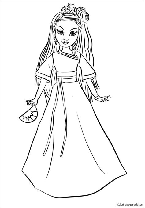 Disney Descendants Auradon Coronation Lonnie Coloring Page