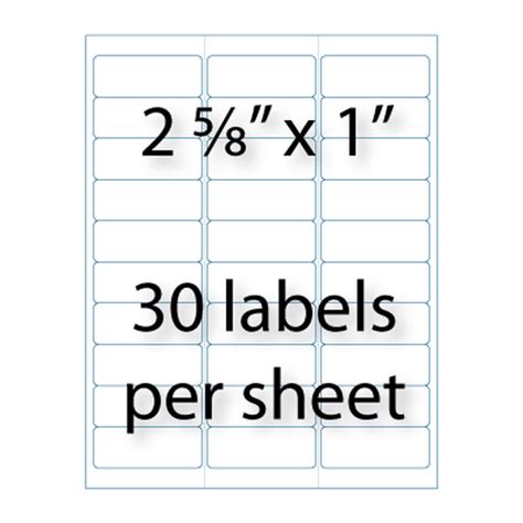 This document, similar to avery template 5160, is great for shipping and. Address Labels - 2-5/8" x 1 " | 30-up | Avery® 5160 ...