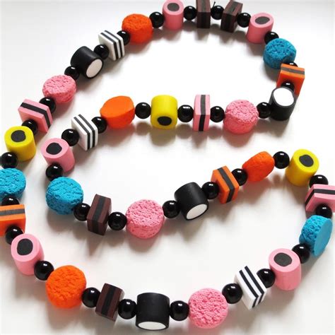 Licorice Allsorts Necklace Liquorice Allsorts Polymer Clay Necklace