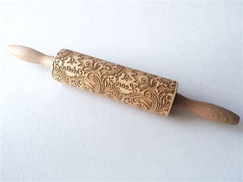 Personalized Frosty Embossing Rolling Pin Laser Engraved Rolling Pin