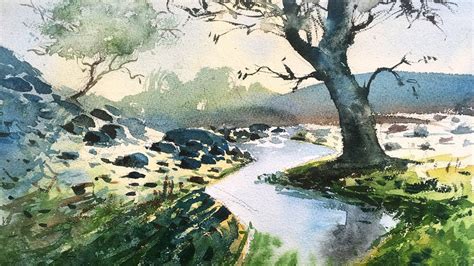 How To Paint Watercolor Painting Of A Beautiful Landscape