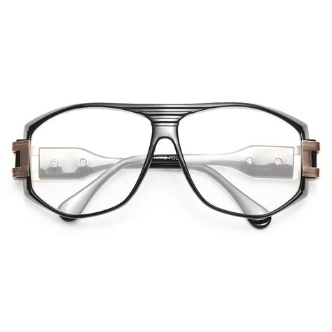 franklin metal accent plastic clear aviator glasses cosmiceyewear