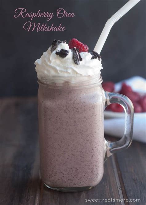 Raspberry Oreo Milkshake Oreo Milkshake Desserts Milkshake Recipes