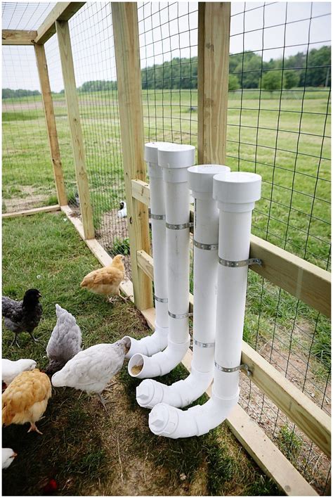 Easy to fill and hard to spill, this diy chicken feeder design meets all of the qualifications your chickens need, and can be assembled in no time at all. DIY Chicken Feeders From PVC - Sugar Maple Farmhouse