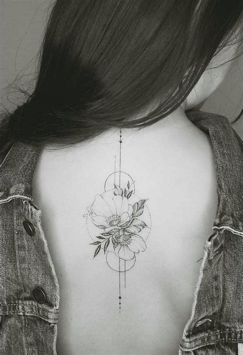 Dainty Floral Spine Tattoos Best Tattoo Ideas