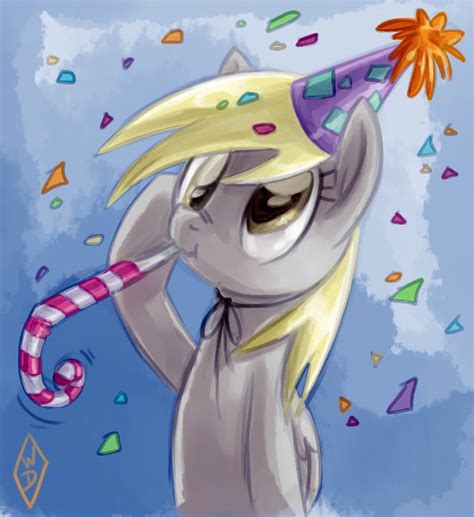 Image Fanmade Derpy Hooves Party Hat Salute By Whitediamonds My
