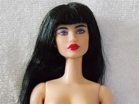 Nude Barbie Looks Doll Made To Move Tall Body Raven Hair Bangs Picclick