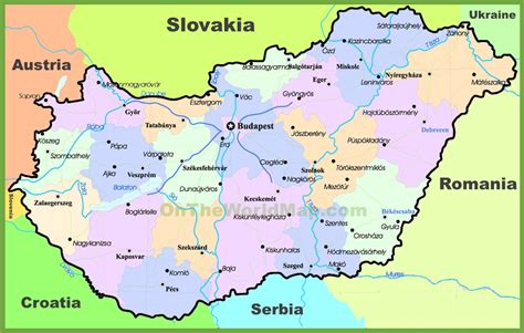 Focus on politics, military news and security alerts. Hungary political map