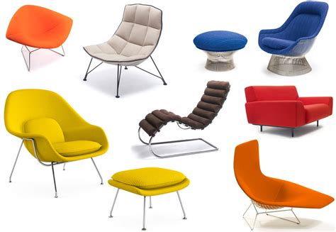 This selection of iconic furniture begins with the famous eames chair. Sitting Pretty with Knoll's Modern Lounge Chairs