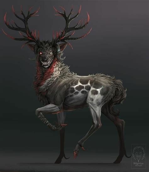 Reindeer For Scary Christmas Encounter Mythical Creatures Art