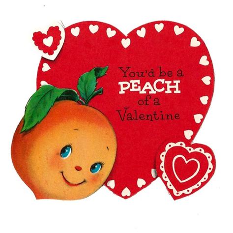 Vintage Childs Valentine Card Youd Be A Peach Of A Val Flickr