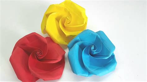 Origami Tutorial Very Easy And Simple To Make Paper Rose Valentine
