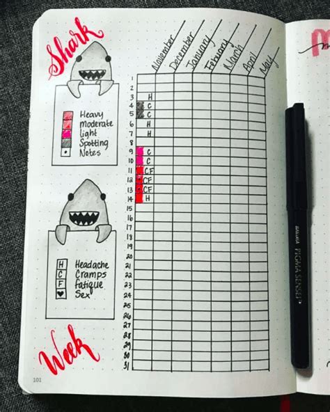 20 Best Bullet Journal Period Tracker Layout And Spread Ideas