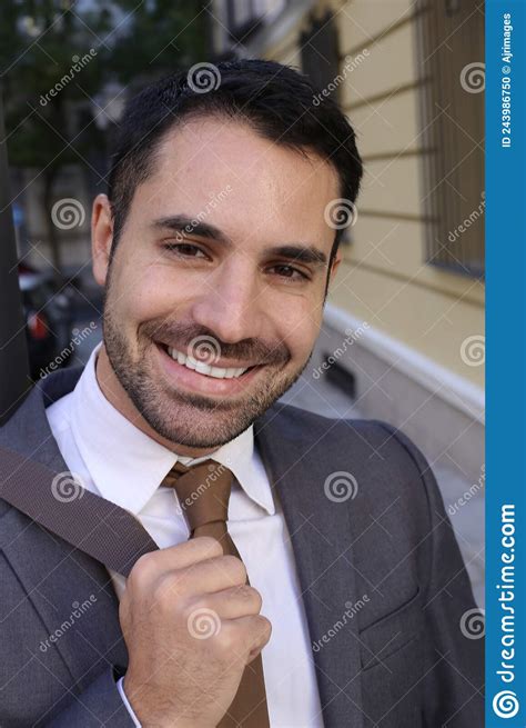 Attractive Businessman Walking The Streets Stock Photo Image Of