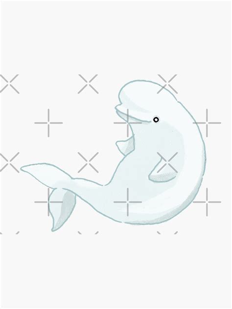 Beluga Whale Sticker For Sale By Katherineblower Redbubble