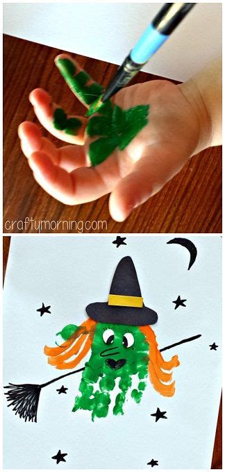 Handprint Witch Craft For Kids To Make Halloween Crafts Crafts And