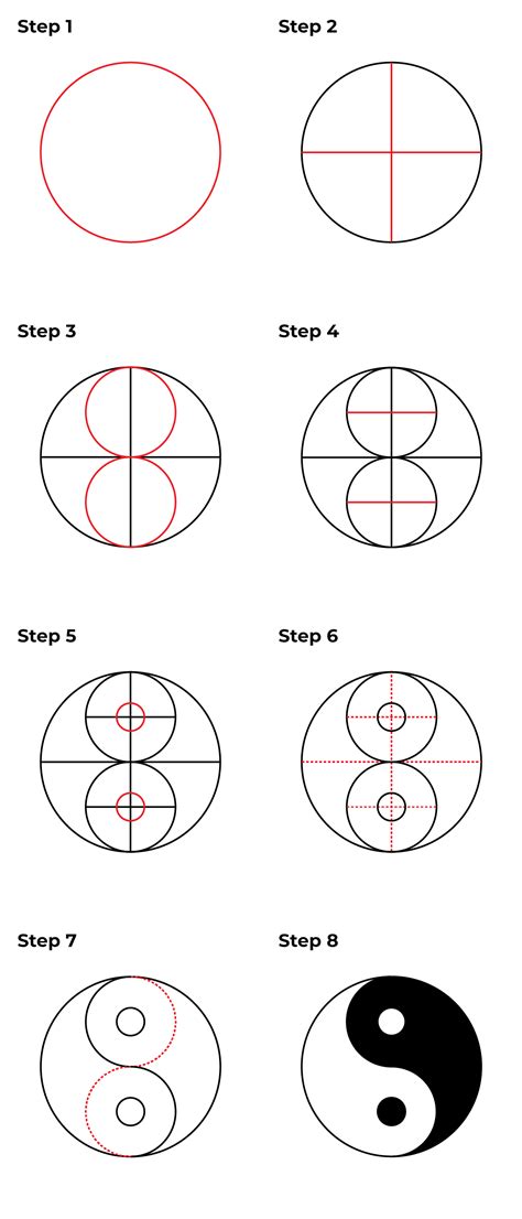 How To Draw A Ying And Yang Symbol