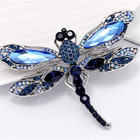 Fashion Vintage Dragonfly Brooches For Women Large Insect Brooch Pins