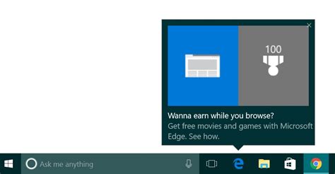 Microsoft Aggressively Pushes Edge With Taskbar Ads In Windows 10