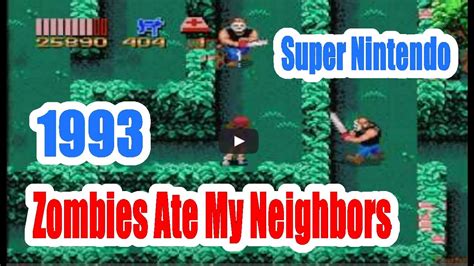 1993 Zombies Ate My Neighbors Super Nintendo Game Playthrough Video